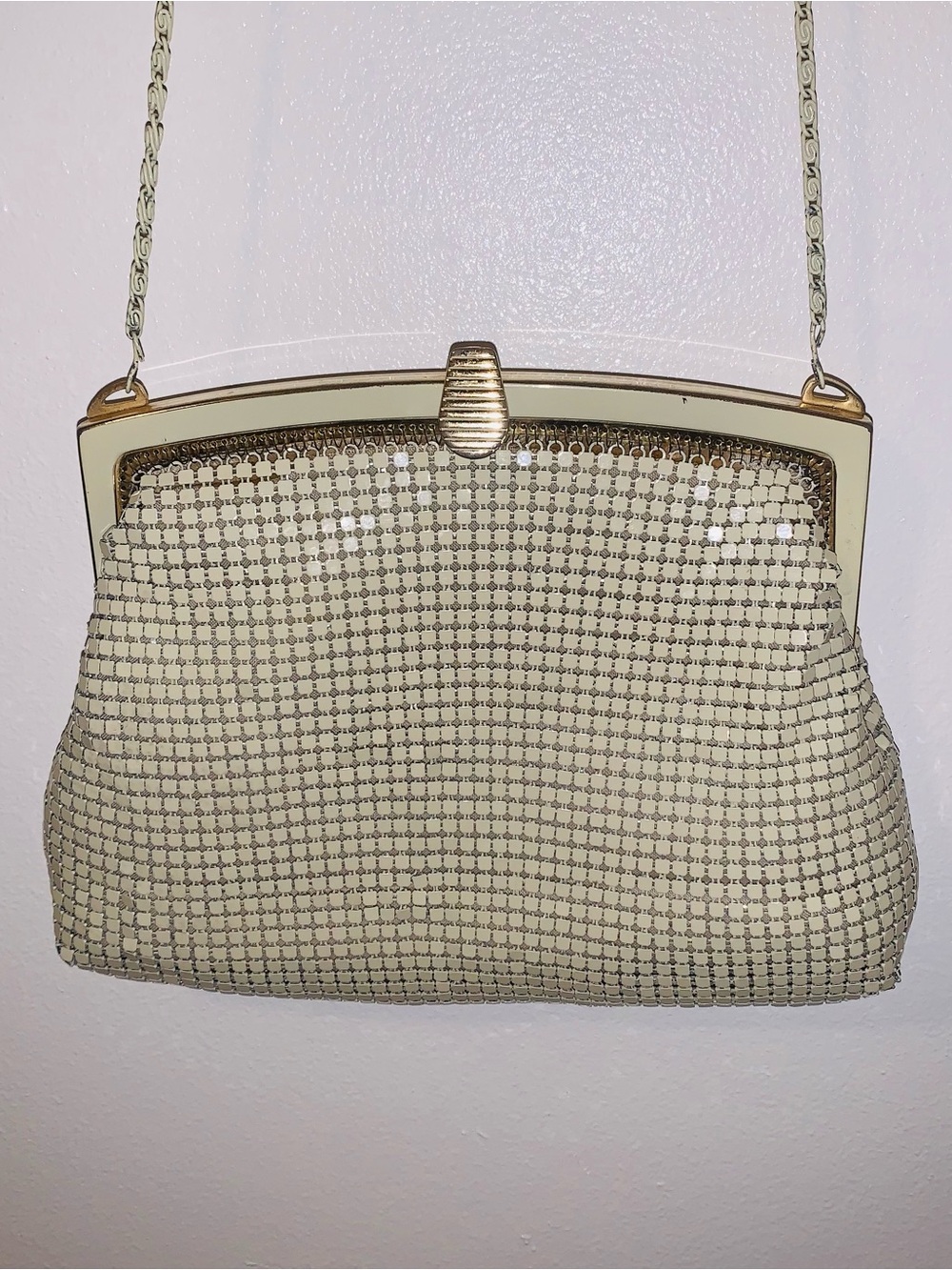 Vintage Cream Evening “Beaded” Bag